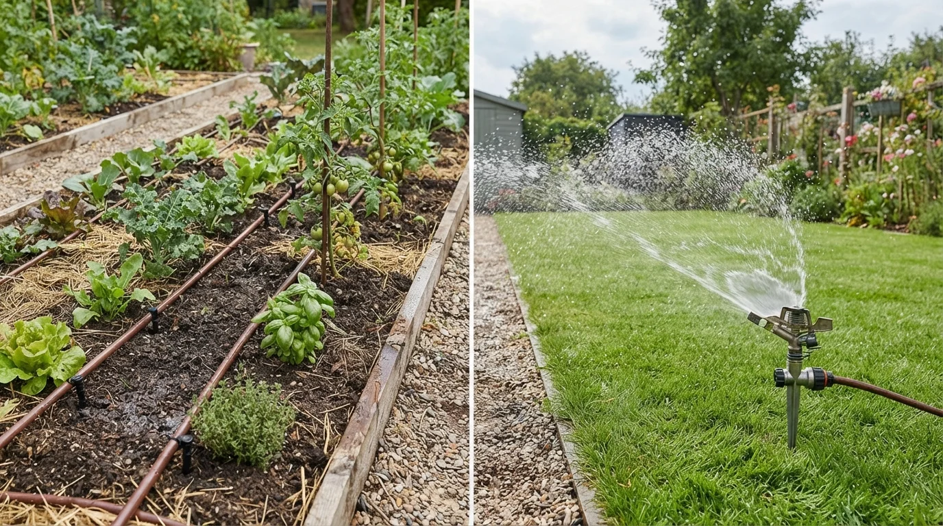 Drip Irrigation vs. Sprinklers: Weighing Efficiency, Cost, and Effort