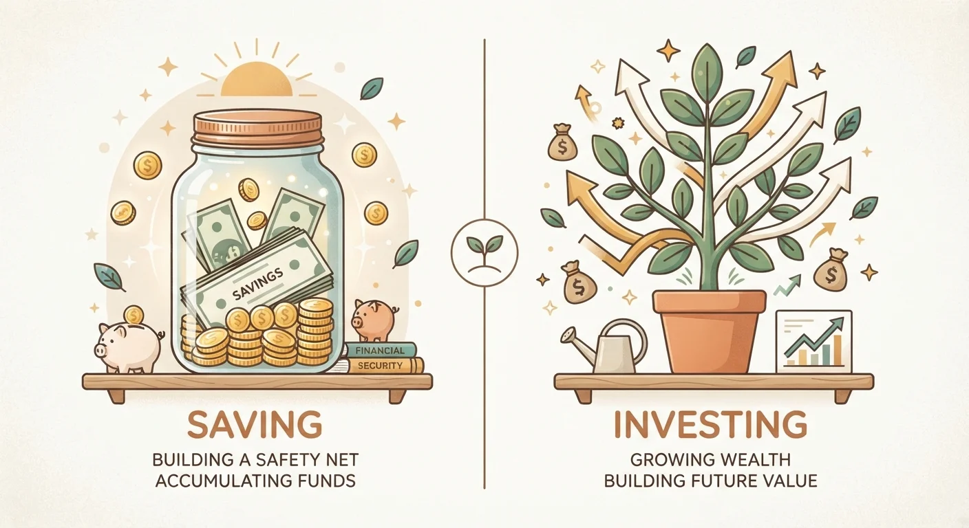 The Difference Between Saving and Investing — and Why Both Matter