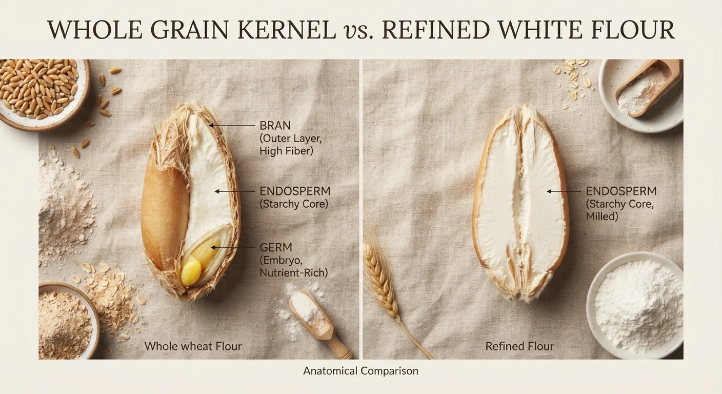 Whole Grains vs. Refined Grains: What Changes When You Mill Away the Bran